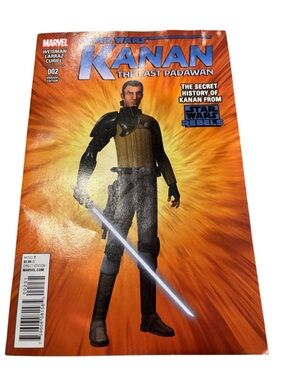 Marvel Kanan The Last Padawan - Black and Yellow Text Cover Star Wars
